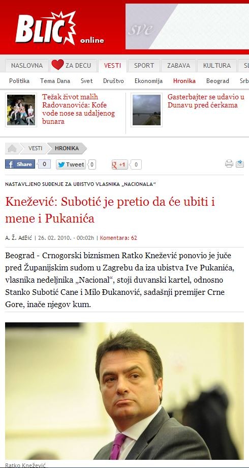 The Blic and Ratko Kneževic